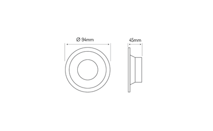 Aluminium-Einbaustrahler rund Deckenleuchte IP20 max. 35W weiss/gold sandgestrahlt