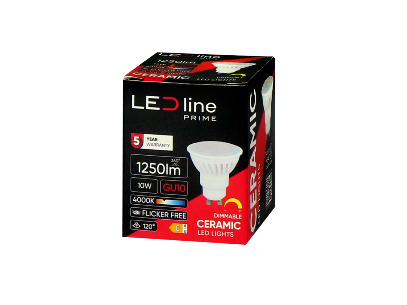 LED-line Premium LED GU10 10W = 100W Reflektor 1250lm 120° Keramik 170-250V Neutralweiss 4000K DIMMBAR