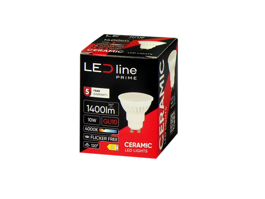 LED-line Premium LED GU10 10W = 100W Reflektor 1400lm 120° Keramik 170-250V Neutralweiss 4000K