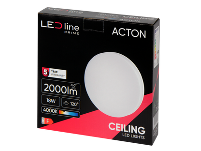 Deckenleuchte 18W rund 2000lm IP54 120° IK08 Neutralweiss 4000K