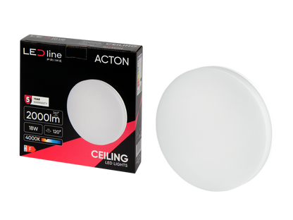 Deckenleuchte 18W rund 2000lm IP54 120° IK08 Neutralweiss 4000K