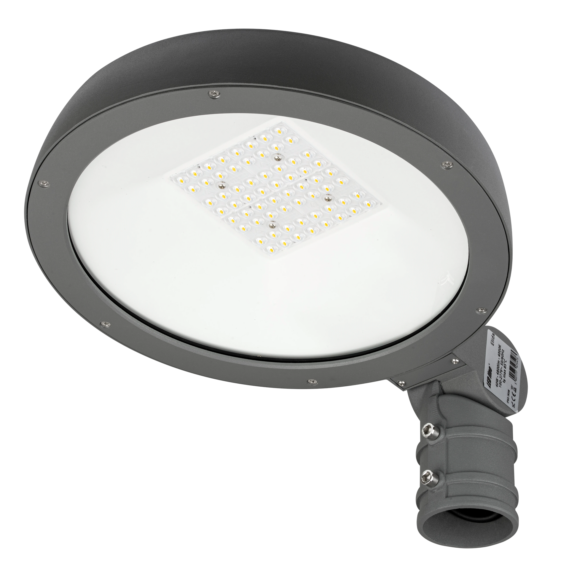 LED PRIME ELIDA 70W 8400lm Straßenleuchte 70x155 IP65 dunkelgrau IK08 Industrieleuchte 100-277V Neutralweiß 4000K