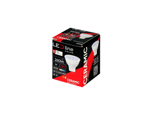 LED-line PRIME LED GU4 MR11 3W Reflektor 330lm 38° Keramik 10-14V AC/DC Kaltweiss 6500K