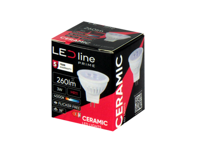 LED GU4 MR11 3W Reflektor 330lm 38° Keramik 10-14V AC/DC Neutralweiss 4000K