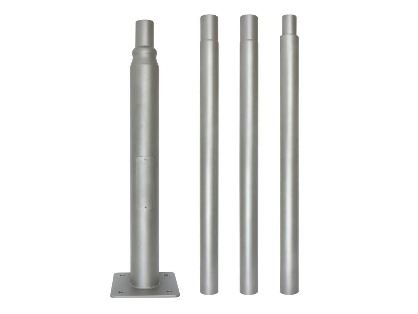 LED PRIME Lichtmast höhenverstellbar 2m 3m 4m für Parkleuchte Straßenleuchte Industrieleuchte grau