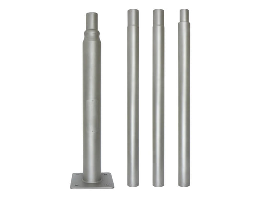 LED PRIME Lichtmast höhenverstellbar 2m 3m 4m für Parkleuchte Straßenleuchte Industrieleuchte grau