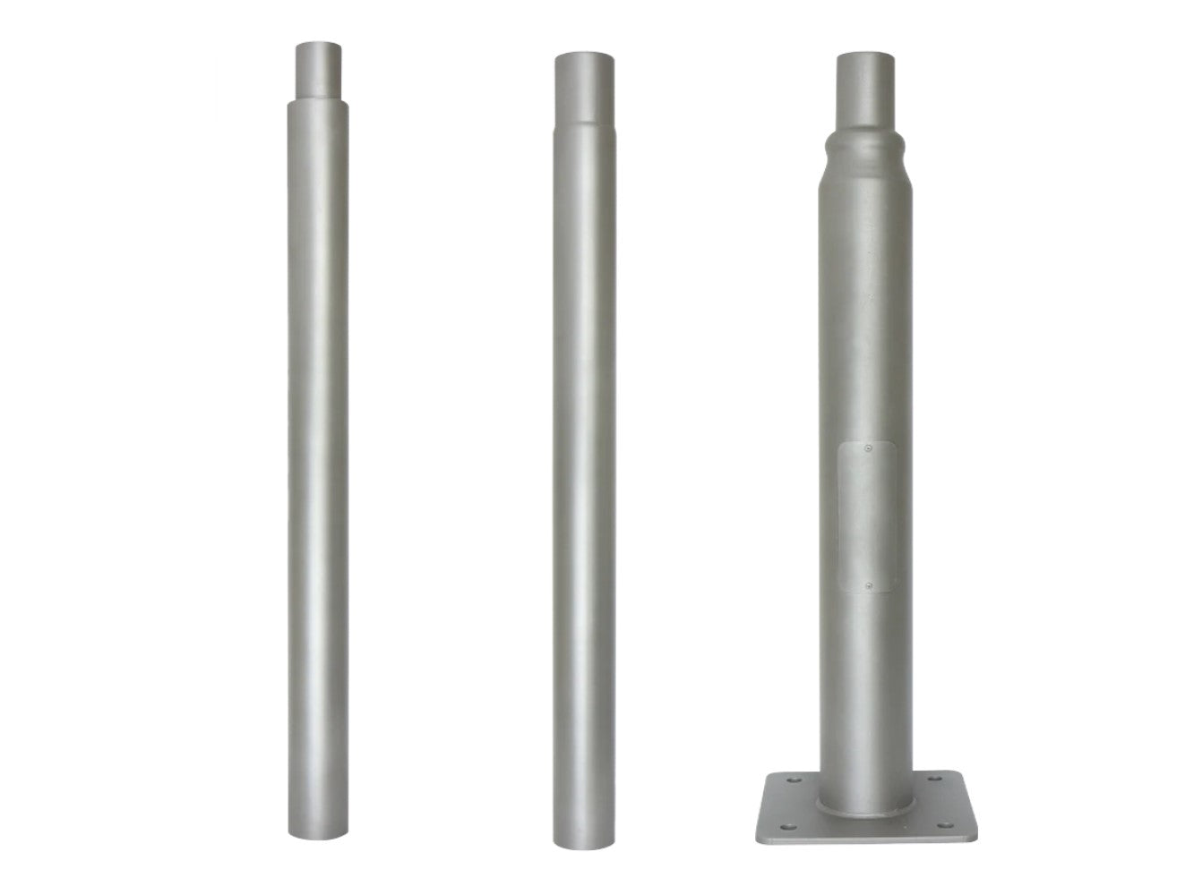 LED PRIME Lichtmast höhenverstellbar 2m 3m für Parkleuchte Straßenleuchte Industrieleuchte grau