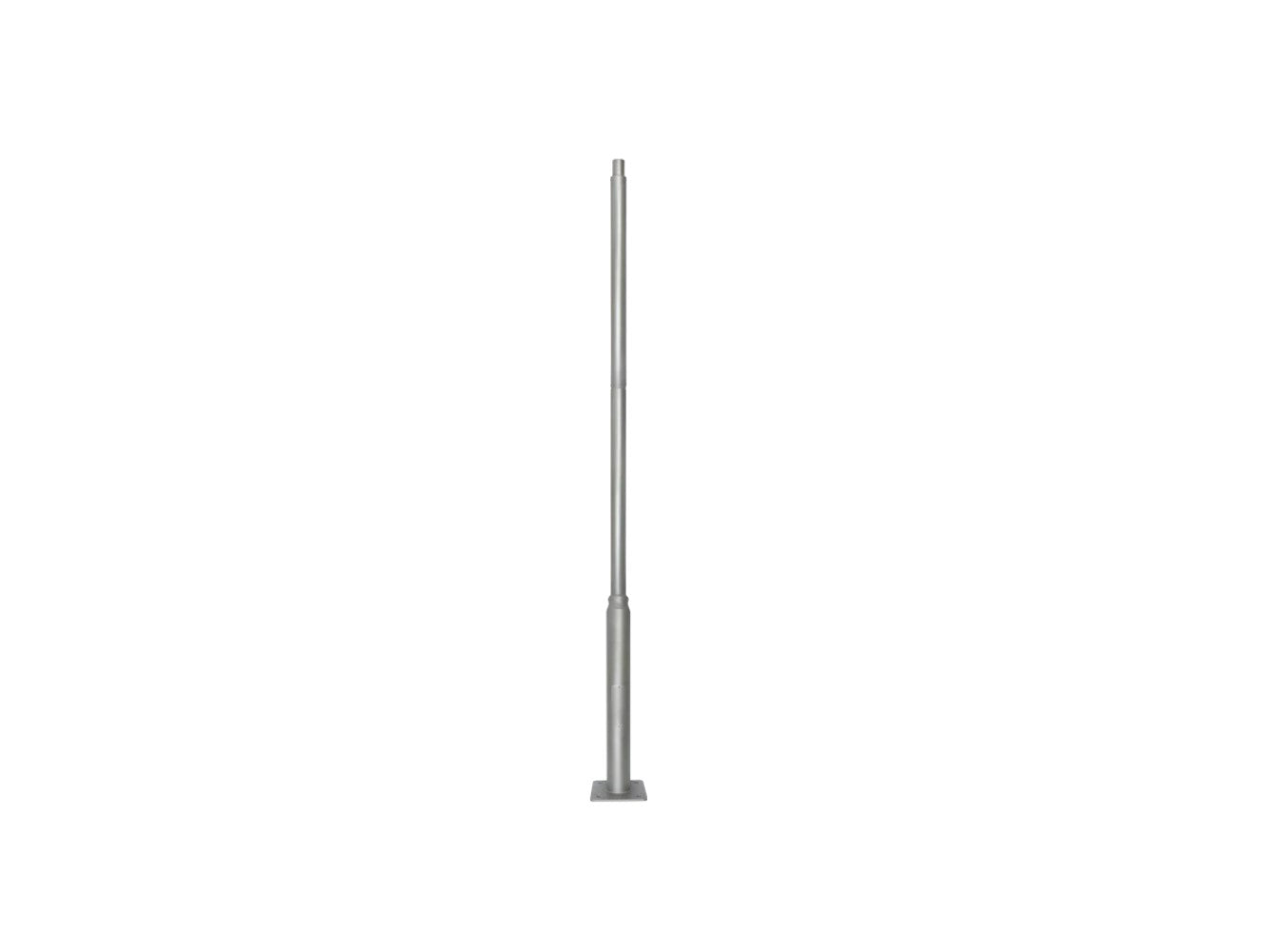 LED PRIME Lichtmast höhenverstellbar 2m 3m für Parkleuchte Straßenleuchte Industrieleuchte grau