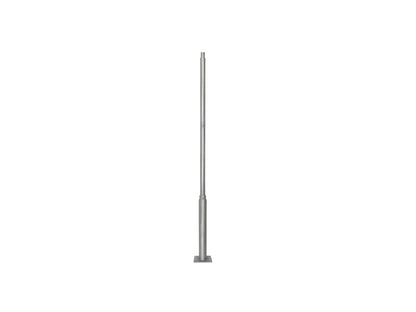 LED PRIME Lichtmast höhenverstellbar 2m 3m für Parkleuchte Straßenleuchte Industrieleuchte grau