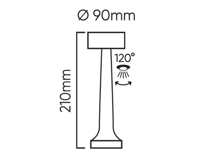 RIWIA Tischleuchte 1W ros-gold 120lm mit Touchdimmer IP20 3,7V 120° 3000-5000K CCT