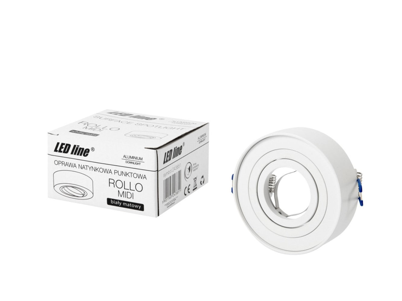 ROLLO MIDI Einbaustrahler max. 35W Spot IP20 Downlight rund schwenkbar weiss matt