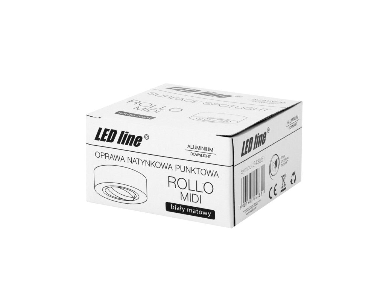 ROLLO MIDI Einbaustrahler max. 35W Spot IP20 Downlight rund schwenkbar weiss matt