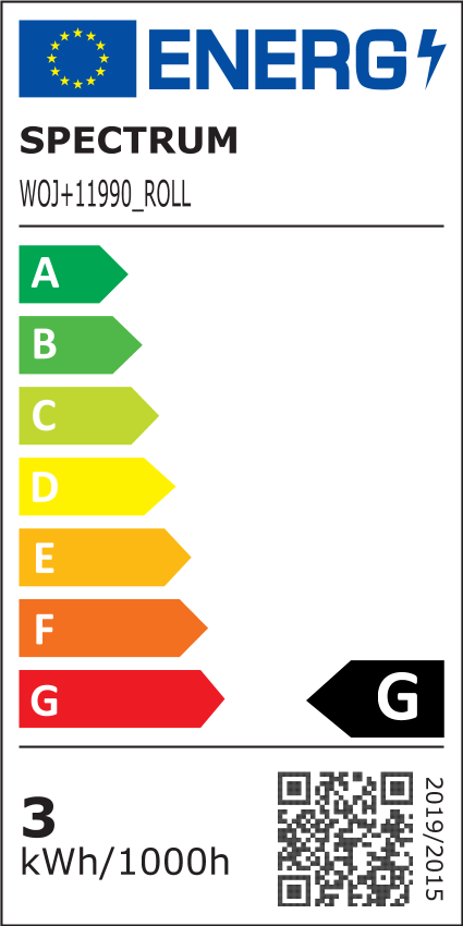 LED-Streifen 12V Warmweiß – 4,8W/m, 60 LED/m, 5m Rolle, IP54