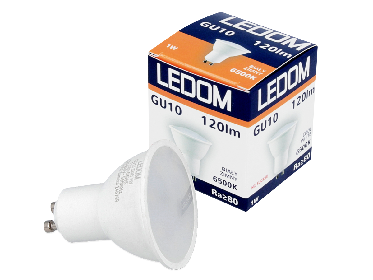 LED GU10 1W Reflektor 120lm 100° 220-240V Kaltweiss 6500K
