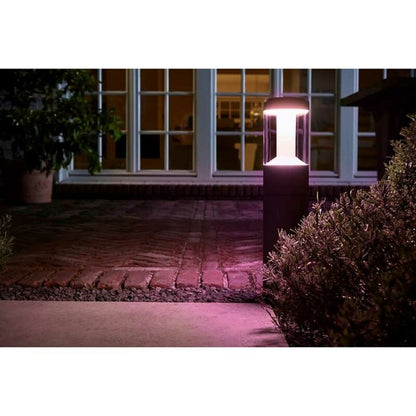 LED Aussenstehleuchte Modern Lantern 90cm Multicolor Dunkelgrau  12W 650lm RGBW 2000K-6500K Dimmbar App Google Alexa Bluetooth