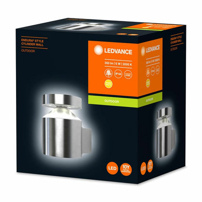 LED Außenwandleuchte Endura Style Cylinder Wall IP44 Edelstahl 6W 360lm Warmweiß 3000K