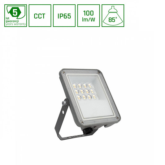 NOCTIS MAX LED Fluter Außenleuchte 10W IP65 CCT Grau