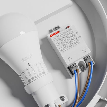 Nymphea Omni White Sense – Profi Wand- &amp; Deckenleuchte mit Sensor, E27, IP65, IK08 schlagfest, Weiß Ø 300mm