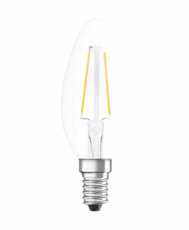 LED E14 B35 Kerze Filament 2W = 25W Klar 250lm Warmweiss 2700K