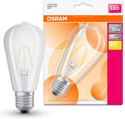 LED E27 ST64 Filament Klar 2.5W = 25W 250lm Leuchtmittel Warmweiss 2700K