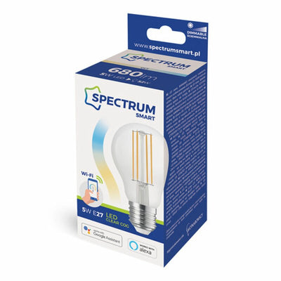 Spectrum LED E27 A60 Filament Klar Smart Home 5W = 52W 680lm Alexa Google Tuya 2700K-6500K DIMMBAR
