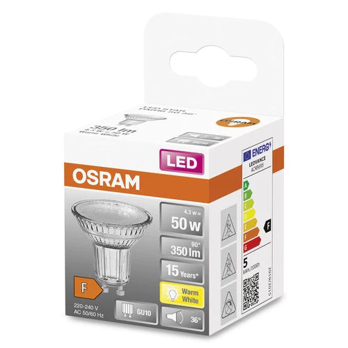 OSRAM LED GU10 4,3W = 50W Reflektor 350lm 36° Warmweiß 2700K