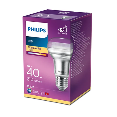 LED E27 R63 3W = 40W Reflektor 36° Pilzform 210lm Warmweiss 2700K