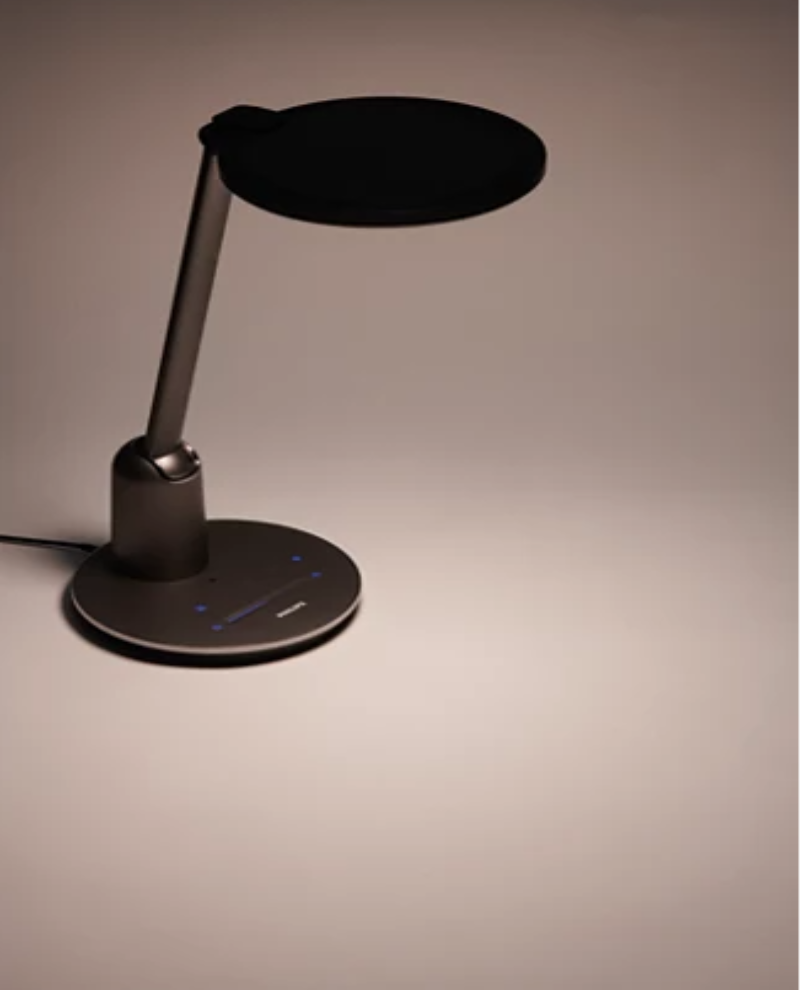 LED Einstein 15W Tischlampe 630lm DSK602 Grau SceneSwitch 2800-5100K DIMMBAR