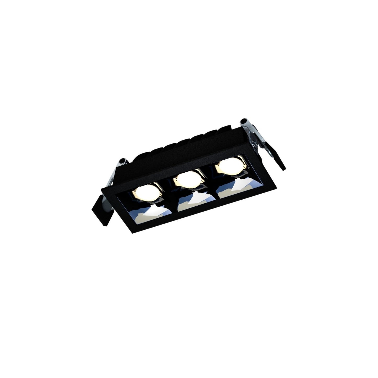 Grid Square M LED Downlight 8W IP20 45x106mm Black 3000K