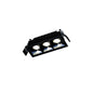 Grid Square M LED Downlight 8W IP20 45x106mm Black 3000K