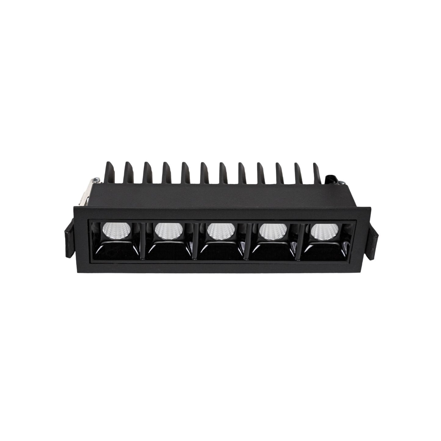Grid Square L LED Downlight 12W IP20 45x147mm Black 3000K