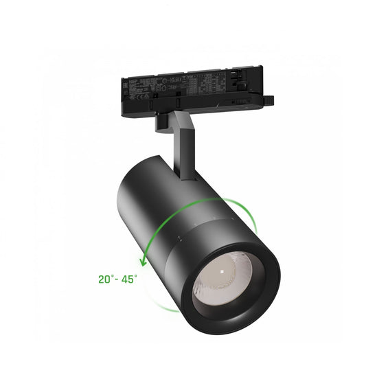 3-Phase 230V Track System LED Zomera Black 19-42W 3000K