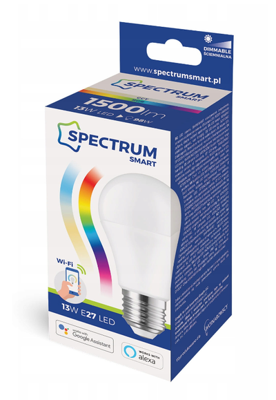 Spectrum LED E27 A66 Smart Home 13W = 98W bunt 1500lm 2700K-6000K Alexa Google Tuya DIMMBAR