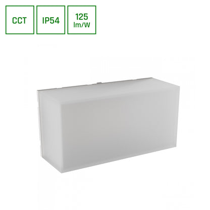 SCATOLO LED Wandleuchte 8W CCT Außenleuchte IP54 Weiß