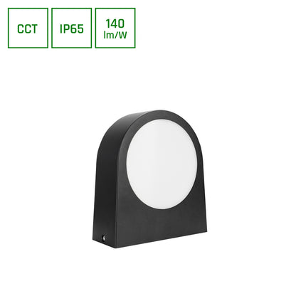 VERSA LED Wandleuchte 15W CCT Außenleuchte IP65 Schwarz
