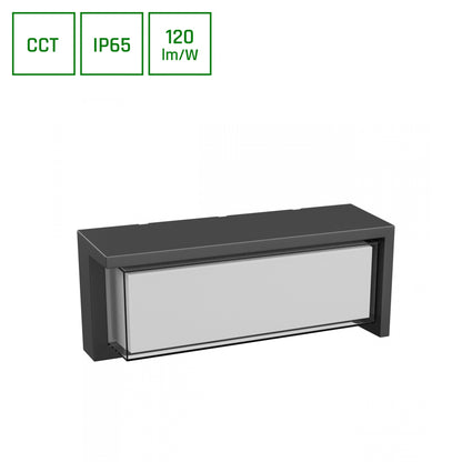 VERTO BLOCK LED Deckenleuchte 320x130mm 20W CCT Außenleuchte IP65 Schwarz
