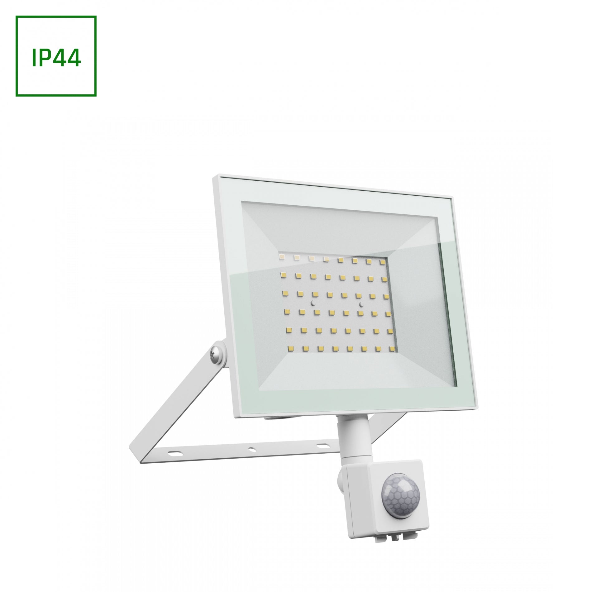NOCTIS LUX 4 LED Fluter Außenleuchte mit Bewegungsmelder 50W IP65/IP44 3000K Weiß