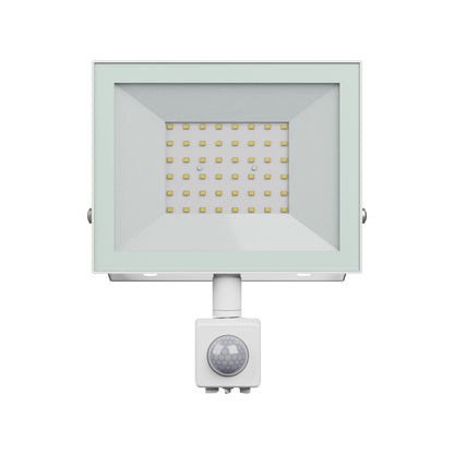 NOCTIS LUX 4 LED Fluter Außenleuchte mit Bewegungsmelder 50W IP65/IP44 3000K Weiß