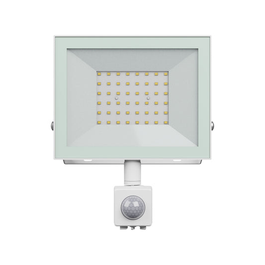NOCTIS LUX 4 LED Fluter Außenleuchte mit Bewegungsmelder 50W IP65/IP44 3000K Weiß