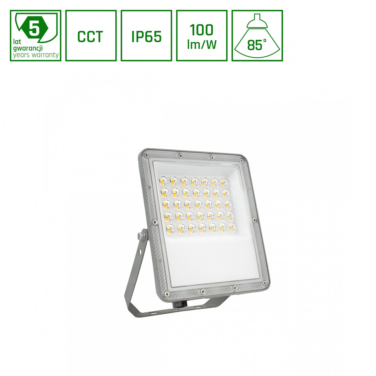 NOCTIS LED Fluter Außenleuchte 30W IP65 CCT Grau
