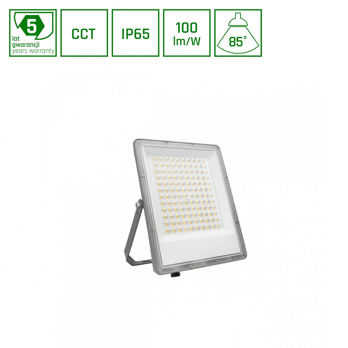 NOCTIS LED Fluter Außenleuchte 100W IP65 CCT Grau