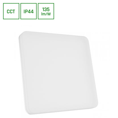 NYMPHEA FUSION LED Deckenleuchte 330x330mm 20-40W CCT Badezimmer IP44 Weiß