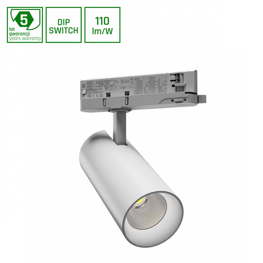 ANDROMEDA 2 LED Stromschienenstrahler 3-Phasen 24-30W 36/60° Warmweiß Weiß