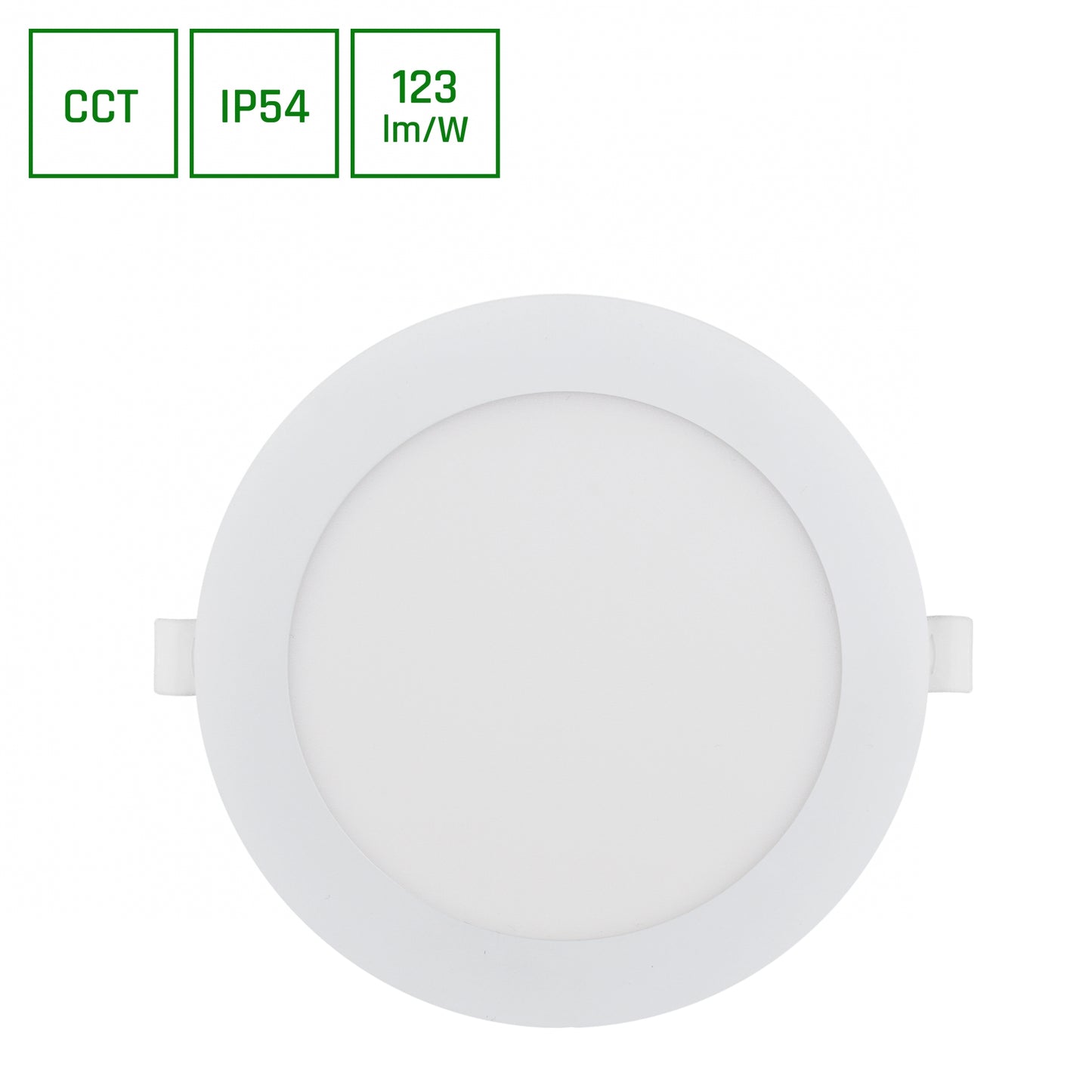 DURE 3 LED Einbaustrahler Spots Ø145mm Badezimmer 18W CCT IP54