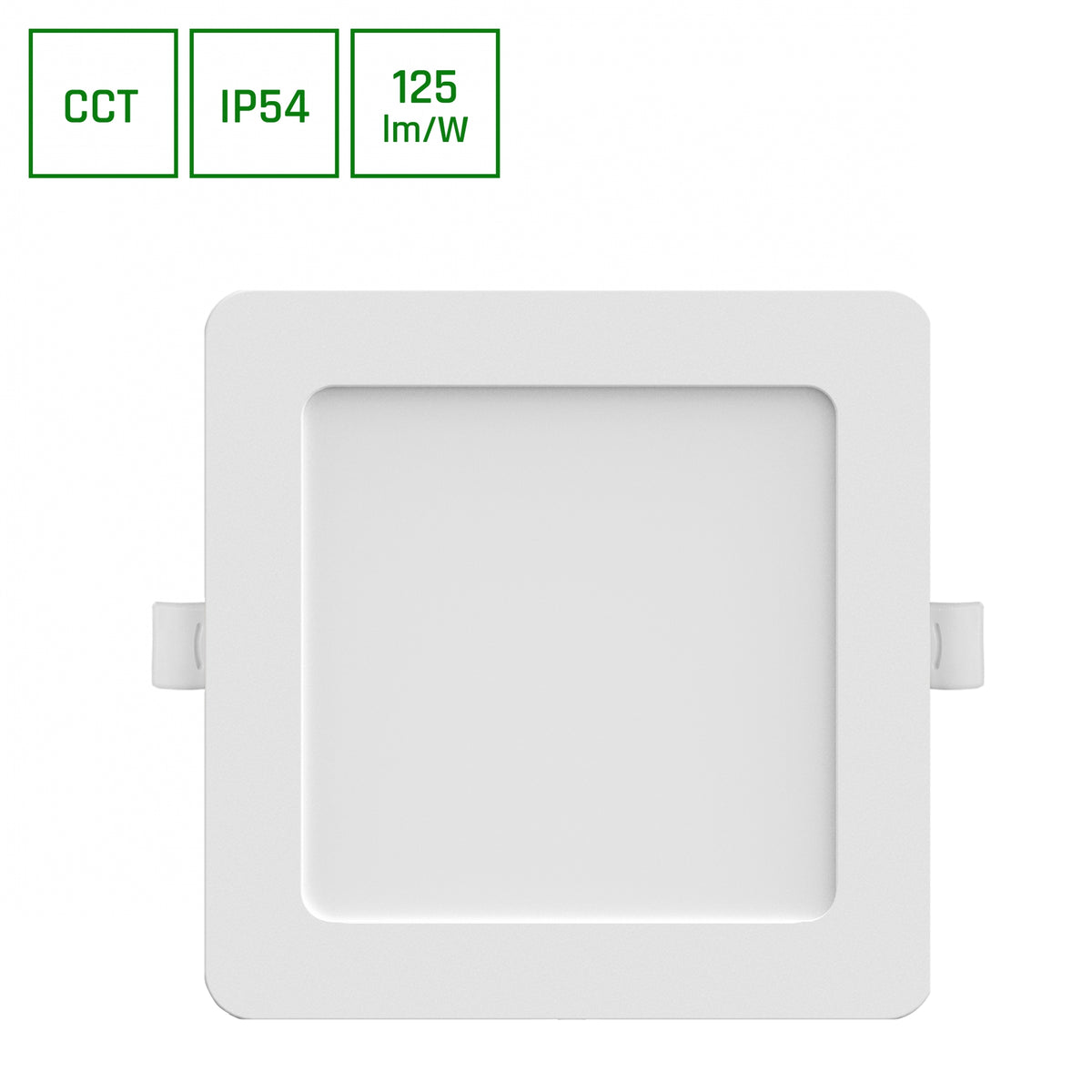 DURE 3 LED Einbaustrahler Spots 125x125mm Badezimmer 12W CCT IP54