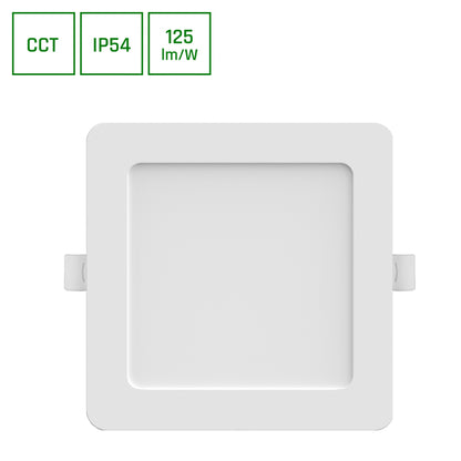 DURE 3 LED Einbaustrahler Spots 125x125mm Badezimmer 12W CCT IP54