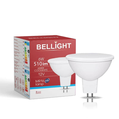 Bellight LED GU5,3 MR16 6W = 50W 510lm 12V Reflektor 120° Kaltweiß 6500K