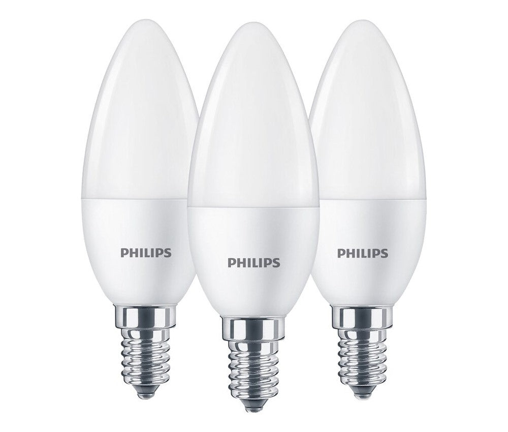 3er Pack Philips LED E14 B35 Kerzenform 5W = 40W 470lm 827 Warmweiß 2700K