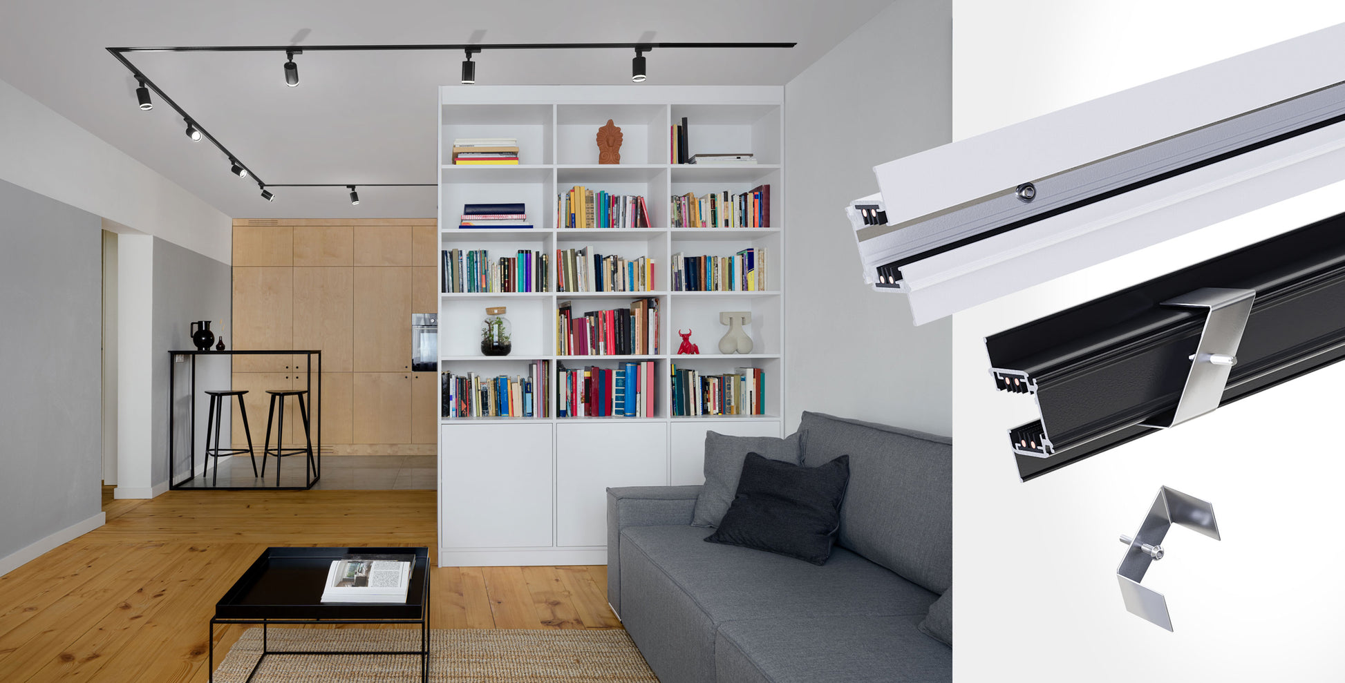 Spectrum LED 3-Phasen Stromschiene 1m für Schienensystem Leuchten Strahler IP20 Weiss 100cm