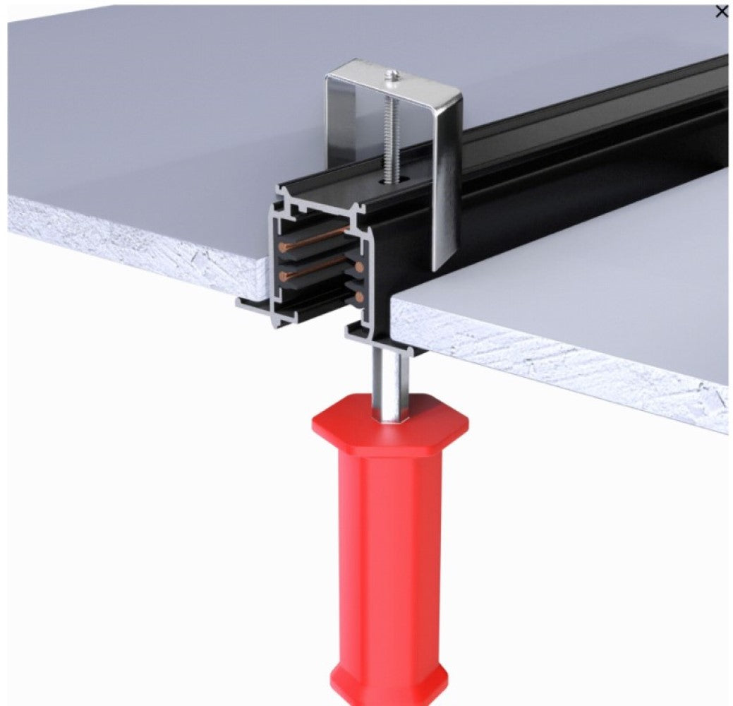 3-Phasen Stromschiene (SPS 2) 1m für Schienensystem Leuchten Strahler IP20 Weiss 100 cm